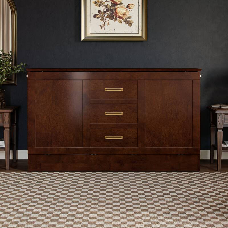 AFI Charleston Murphy Bed Chest with 6" Mattress