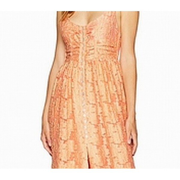 womens peach maxi dress
