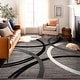 preview thumbnail 9 of 26, World Rug Gallery Contemporary Abstract Circles Design Area Rug