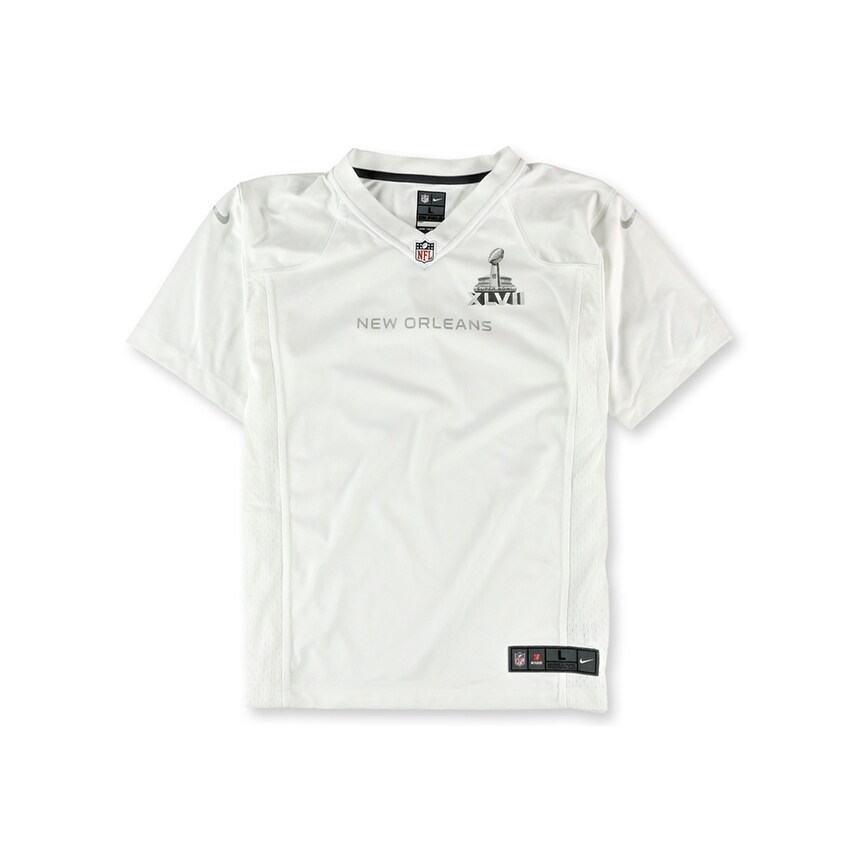 Shop Nike Boys Super Bowl Xlvii Jersey White L 14 16 L 14