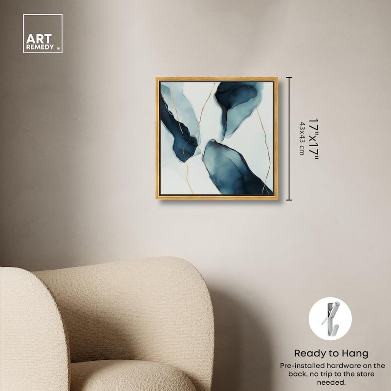 Cerulean Flow II Canvas by Art Remedy