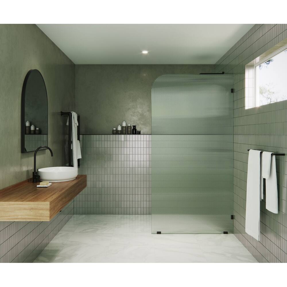 Glass Warehouse FL-RAD-40-R Aurora 78" High x 40" Wide Shower Screen