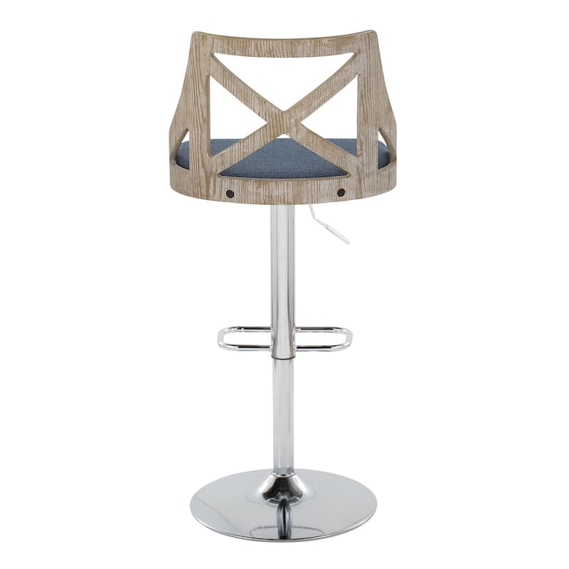 The Gray Barn Charlotte Adjustable Bar Stool with Rounded Rectangular Footrest (Set of 2)