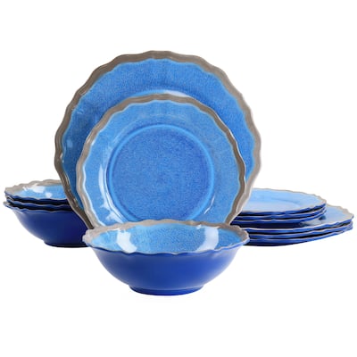Elama Roma 12 Piece Melamine Dinnerware Set