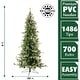 preview thumbnail 7 of 12, Fraser Hill Farm 9 Ft. Buffalo Fir Slim Artificial Christmas Tree with Multi-Color LED String Lighting