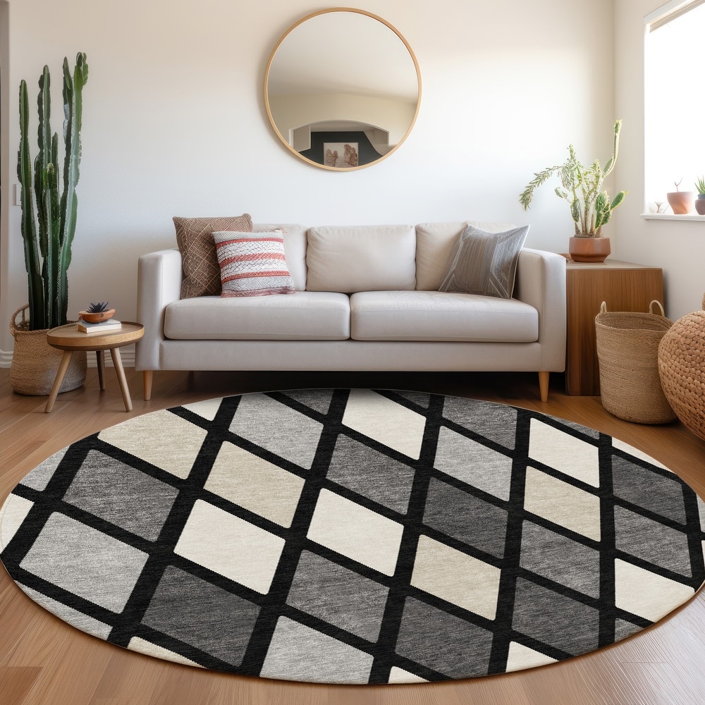 Premium Washable Super Soft Mosaic Diamonds Mayfield Rug