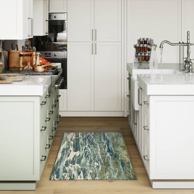 Liora Manne Esencia Caribe Indoor/Outdoor Mat Sea 2' x 2'10"