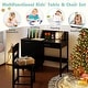 preview thumbnail 8 of 8, Gymax Kids Study Desk & Chair Set w/Chair 2 Storage Cabinets Drawer 4