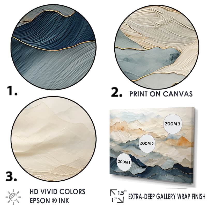 Designart "Majestic Mountain Peaks" Landscape Mountains Framed Wall Art Prints