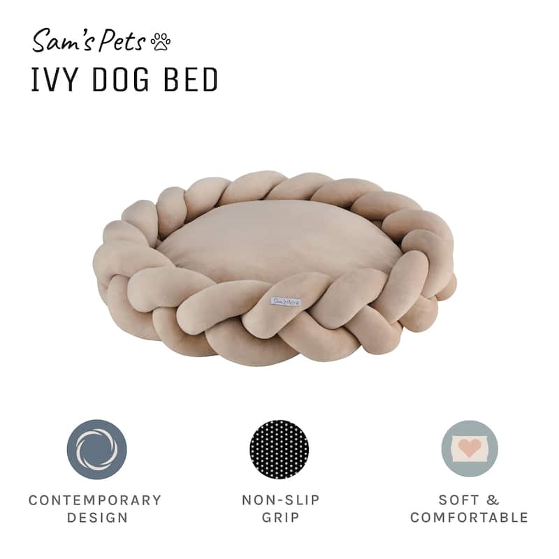 Ivy 27'' Dog Bed In Beige - 27