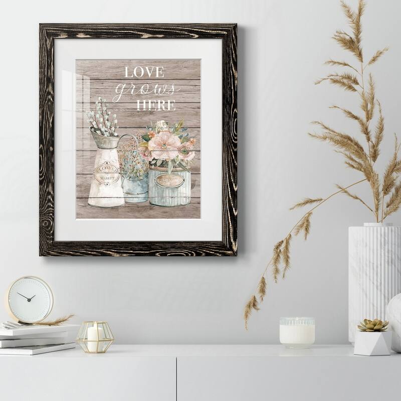 Love Grows Here-Premium Framed Print - Ready to Hang