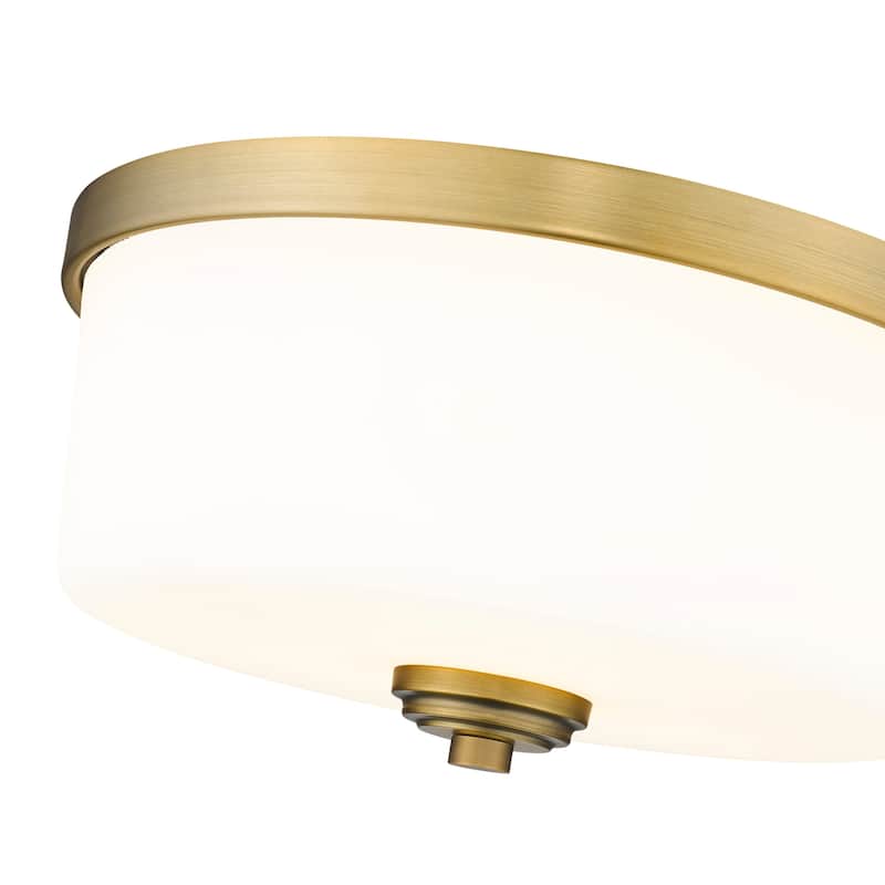 Bellevue Paula 3 Light 14" Wide Flush Mount Drum Ceiling Fixture