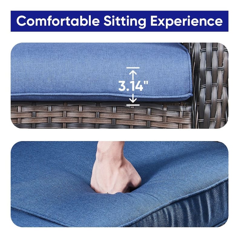 Gymojoy Outdoor Patio Chair & Fire Pit Set Luxurious Comfort Conversation Set