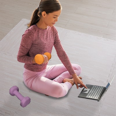 12 Interlocking Floor-Protecting Soft EVA Foam Tiles Mats for Exercise - n/a