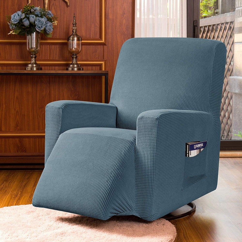 Blue best sale recliner cover