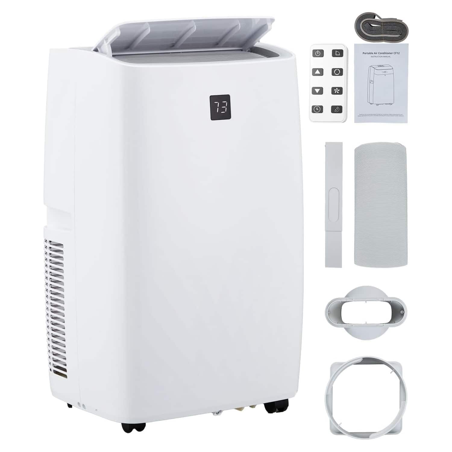 14000 BTU Portable Air Conditioner, 3-in-1 Cool Fan Dry AC Unit with Remote Control