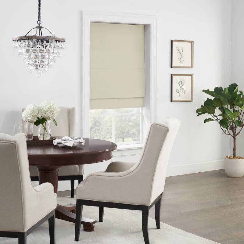 Eclipse Faux Silk 100% Total Blackout Cordless Roman Shade - 36x64 - Gold