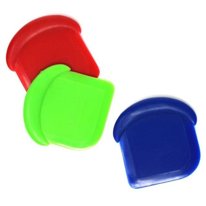 Norpro 3pc My Favorite Nylon Pot and Pan Food Scraper Set - Blue, Green & Red