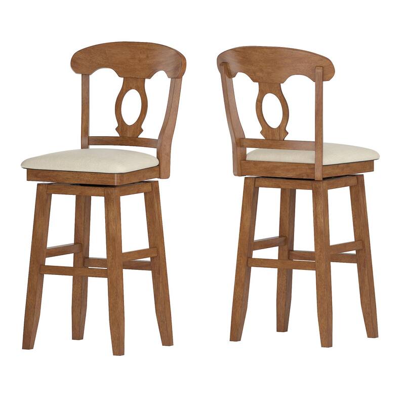 Eleanor Napoleon Back Wood Swivel Chair by iNSPIRE Q Classic