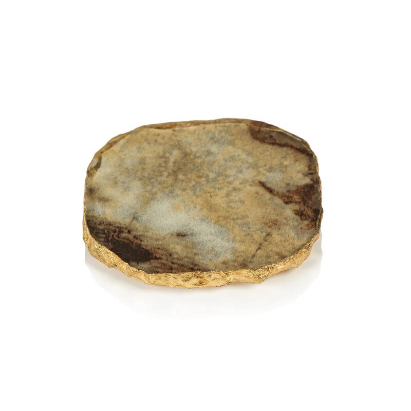 Viken 4-Piece Agate Marble Glass Coaster Set
