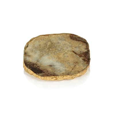 Viken 4-Piece Agate Marble Glass Coaster Set