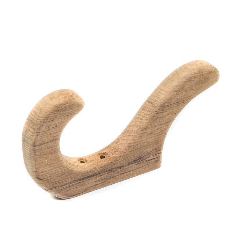 Solid Teak Hook - 7" H x 3-3/4" D x 7/8" Thick