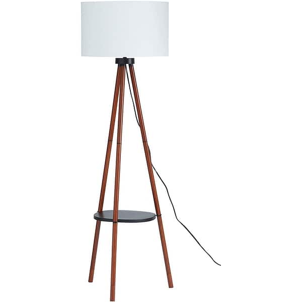 Adesso Walnut Unique Tripod Floor Lamp Overstock 31772645 Tripod wood is far from fragile. adesso