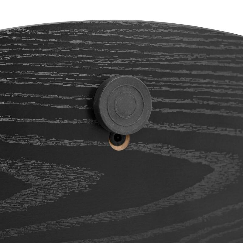 Mid-Century Modern Coffee & End Table Set with Tambour Doors - 2-Piece Wood Finish Living Room Storage