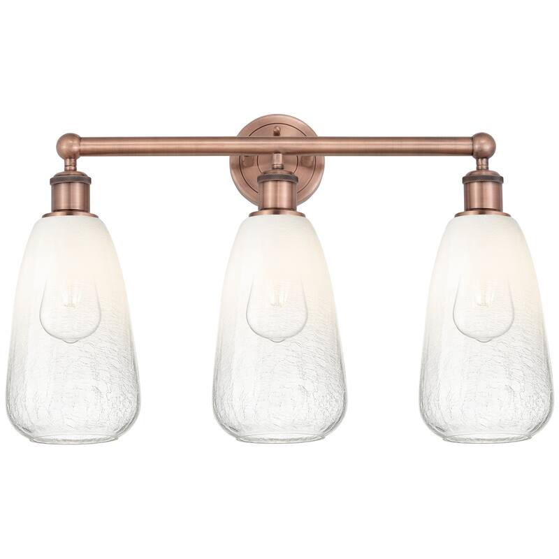 Innovations Lighting 616-3W-16-24 Brookhaven Almond Vanity Brookhaven - Antique Copper / Opal