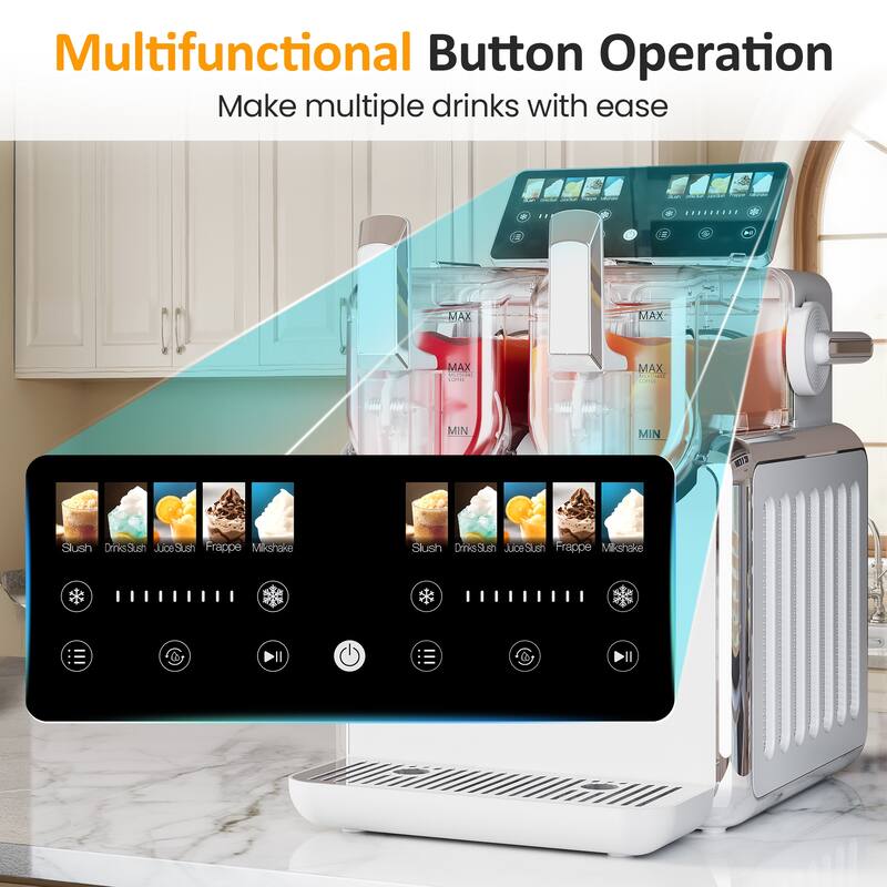 Dual-Tank Slushie Maker with Rapid Chill Technology & 5 Drink Settings