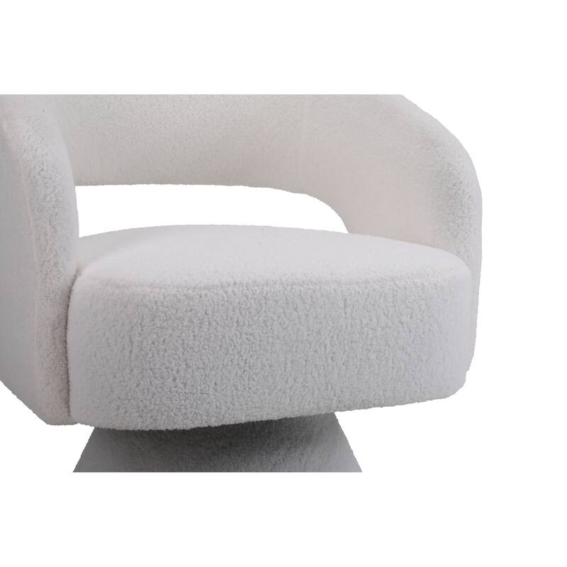 Swivel Accent Chair Armchair, Round Barrel Chair in Fabric for Living Room Bedroom