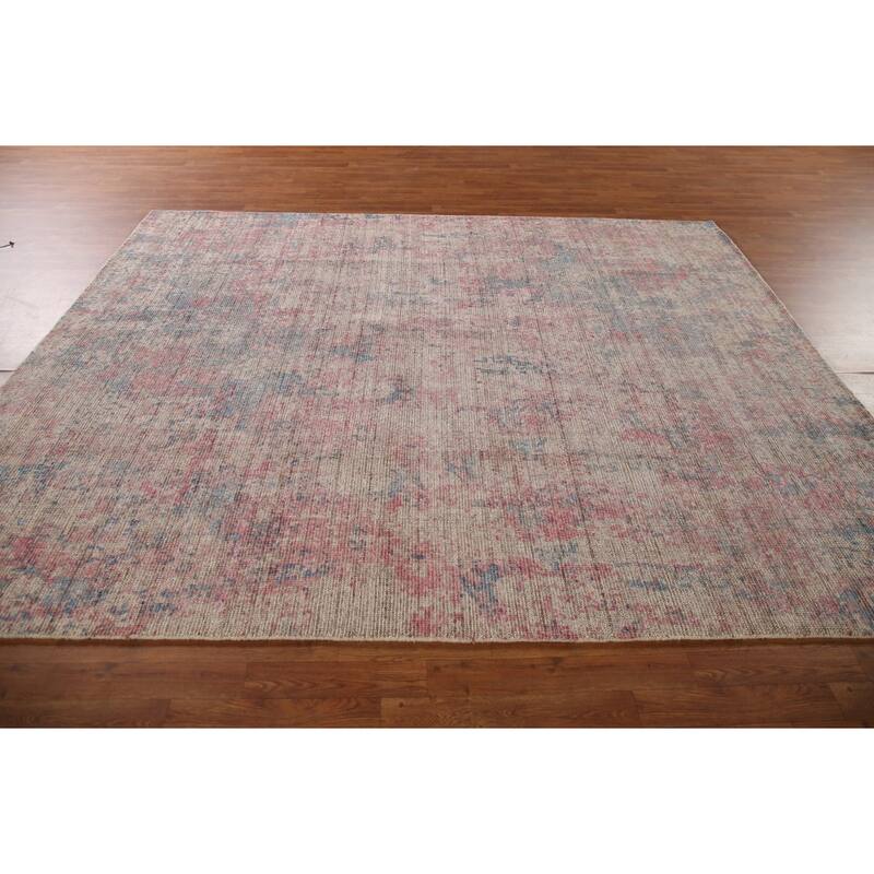 Abstract / Modern Area Rug Hand-Knotted Multi-Color Wool Carpet - 7'10"x 9'8"