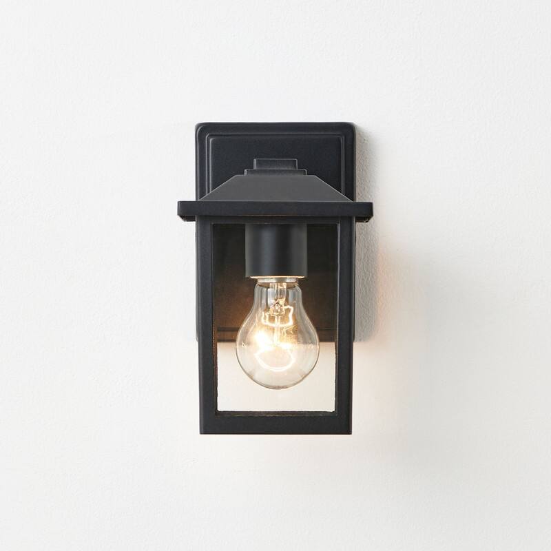 KAWOTI 1-Light Minimalist Temple-Inspired Outdoor Lantern (Set of 2) - W4.9" x H8"x D5.5"(Each)