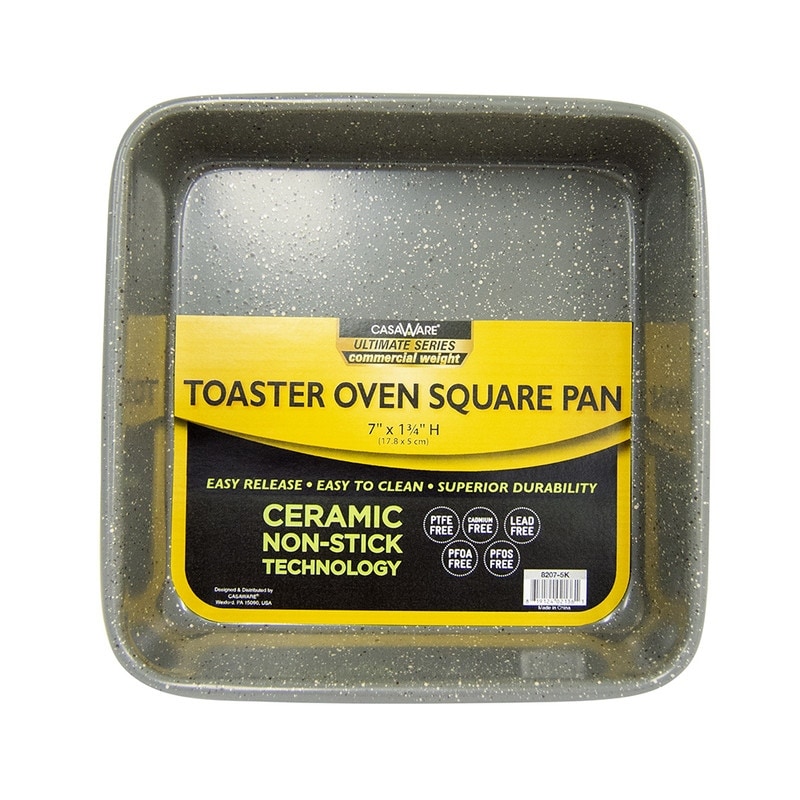 Casaware Toaster Oven 6 Cup Muffin Pan Nonstick Ceramic Coated (Blue Granite)