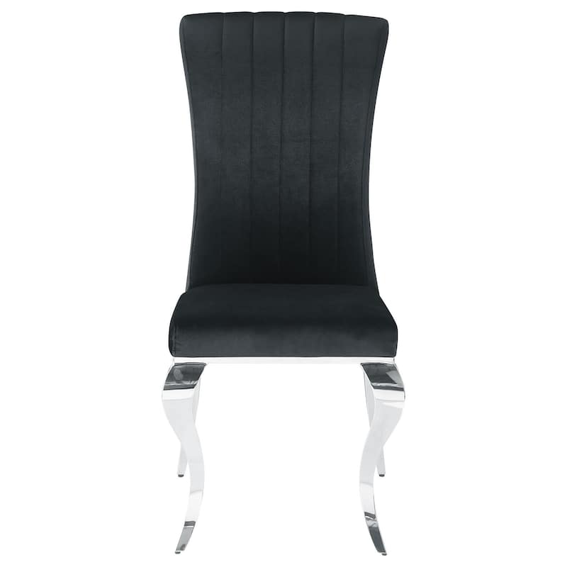 Upholstered Side Chairs with Metal Legs(Set of 4)