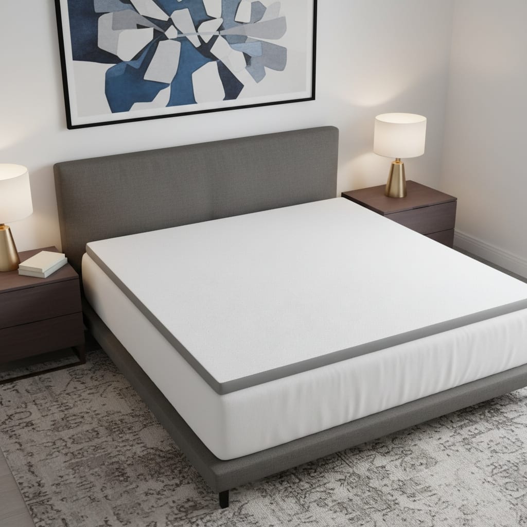 3" White Gel Memory Foam Twin Mattress Topper