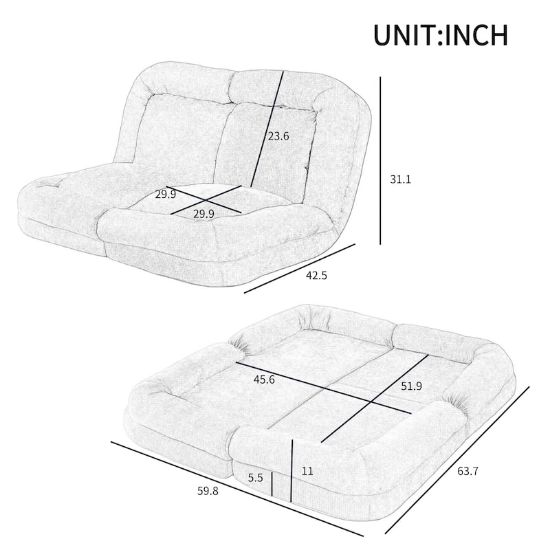 Luxury Sleeper Sofa Bed with Soft Cushion - Ultimate Comfort for Your Home
