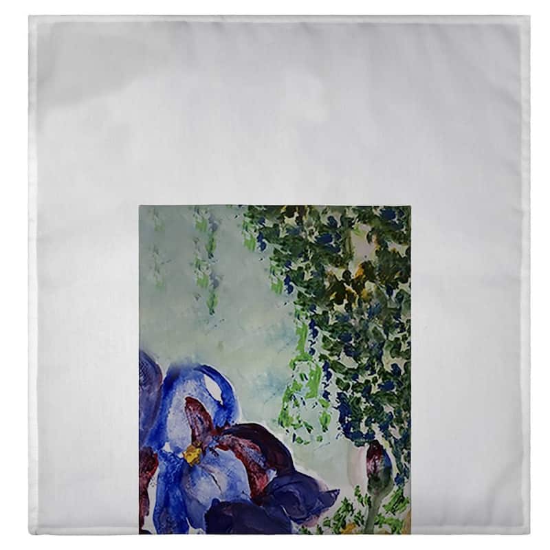 Yellow & Blue Iris Guest Towel - 20x20