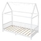 preview thumbnail 17 of 15, White Twin House Bed with Guardrail & LED - Fun and Safe for Kids