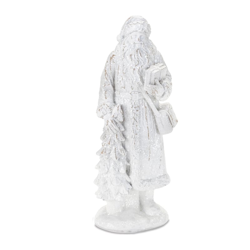 Glittered Santa Figurine (Set of 2) - N/A