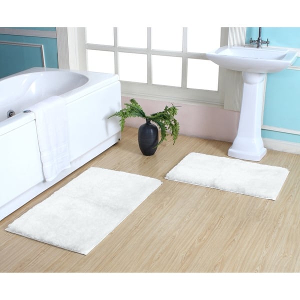 slide 2 of 35, Chesapeake Luxury Microfiber Bath Rug Set 20”X32” 23”X39” White