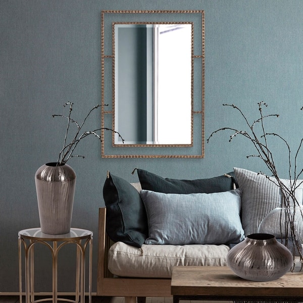 slide 2 of 8, Allan Andrews Gavin Metal Framed Wall and Accent Mirror - 33H x 23W x 1D