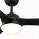 preview thumbnail 2 of 13, Fanimation Barlow 52 inch Indoor/Outdoor Black Ceiling Fan with LED CCT Select Light Kit and Remote