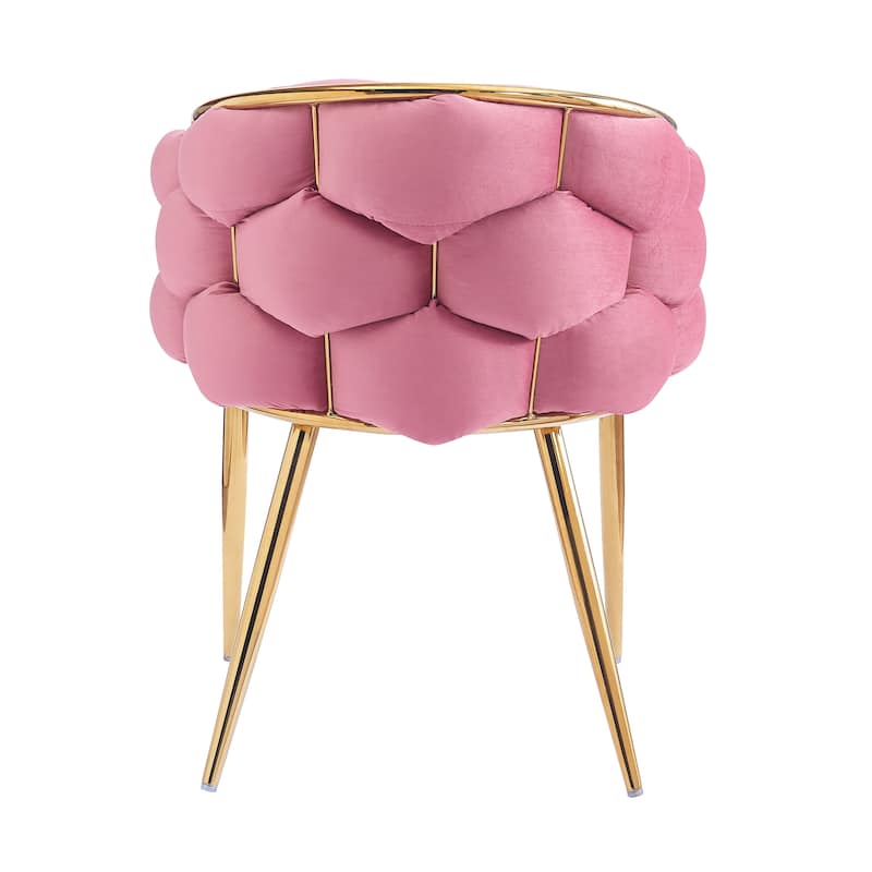 Modern 29.5" Velvet Arm Chair with Gold Legs and Metal Frame for Living Room