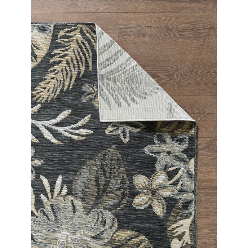 Domani Novarro Modern Palms Reversible Indoor/Outdoor Area Rug