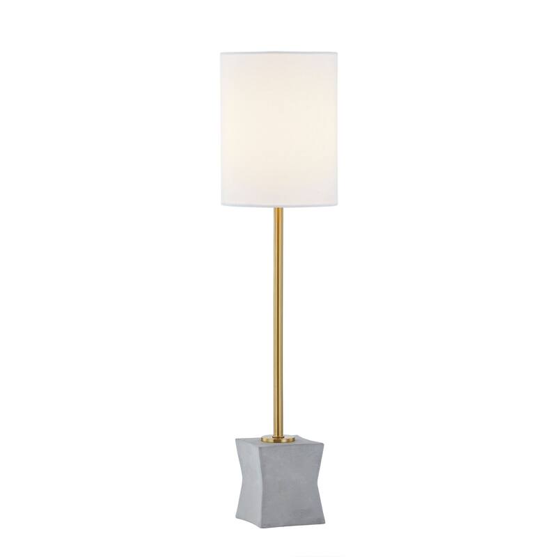 Marion 28" Table Lamp with Linen Shade, Gray (Set of 2)
