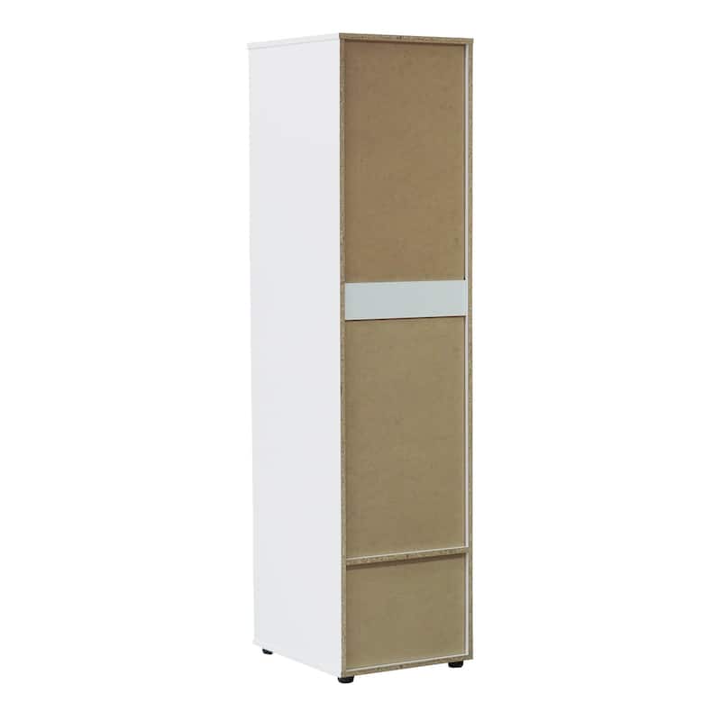 Wardrobe Armoire Closet, Tall Storage Cabinet, White