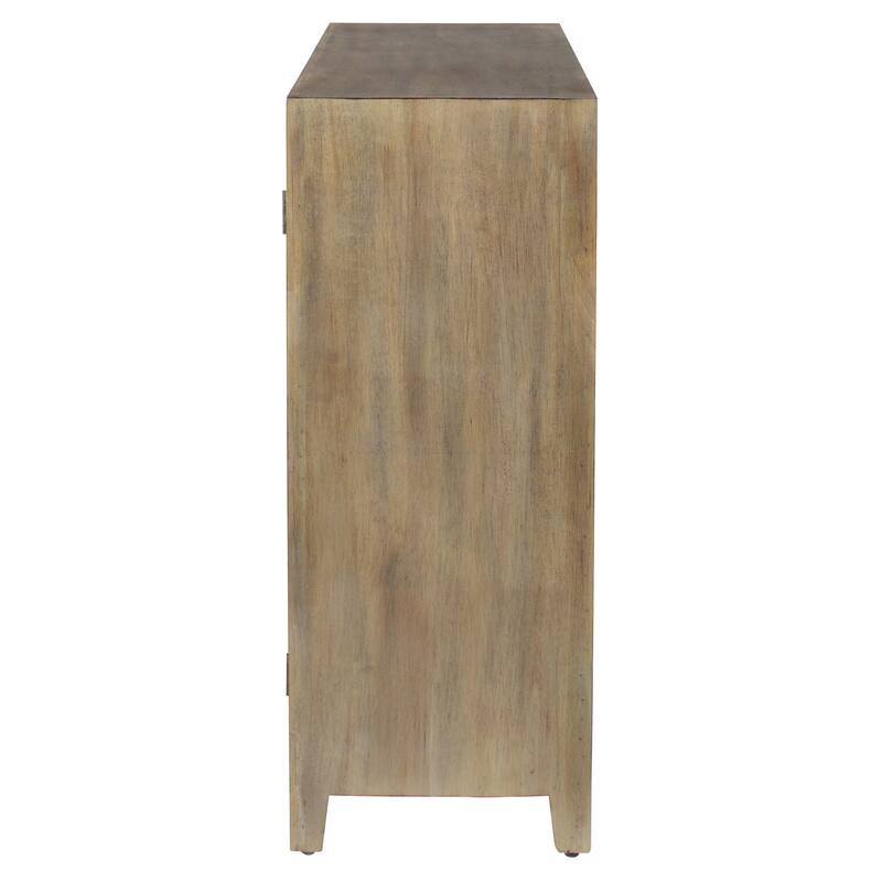 Brown Wood Bohemian Cabinet 36 x 32 x 14