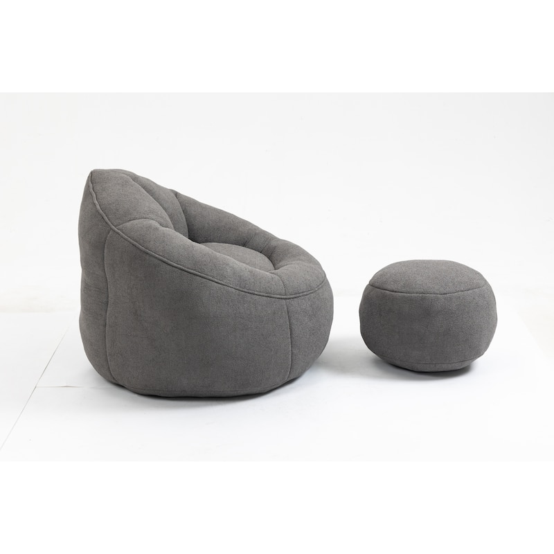 Bean Bag Sofa Chair With Footrest