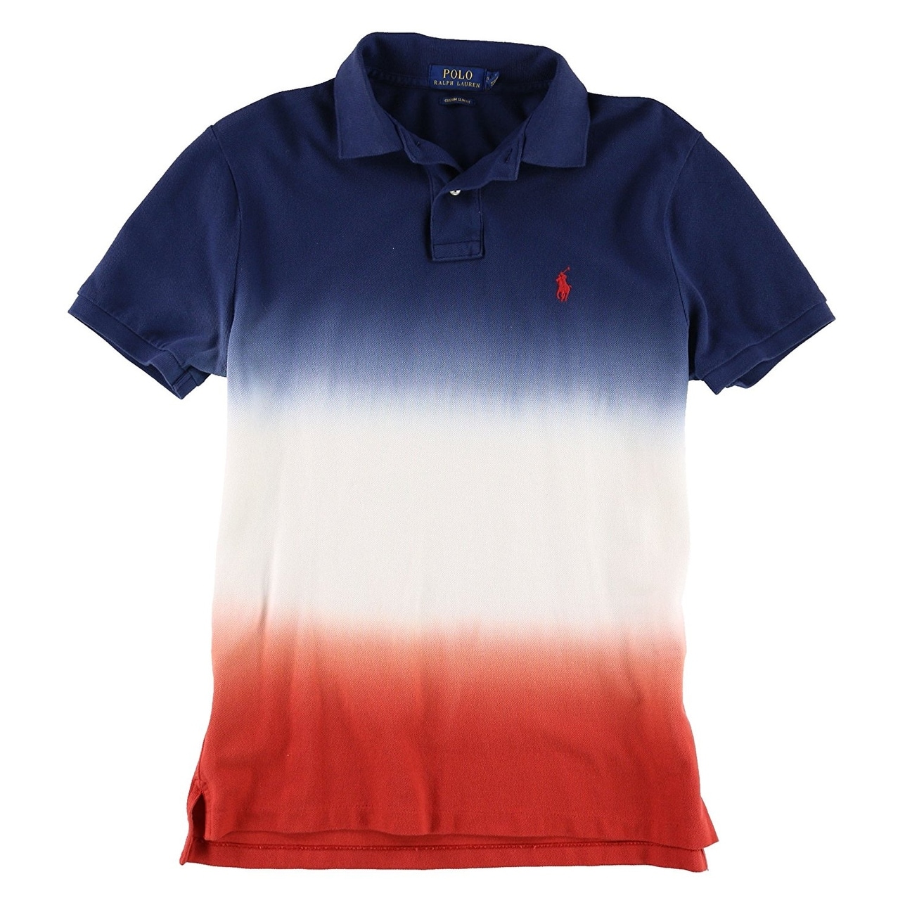 ralph lauren red and blue rugby shirt